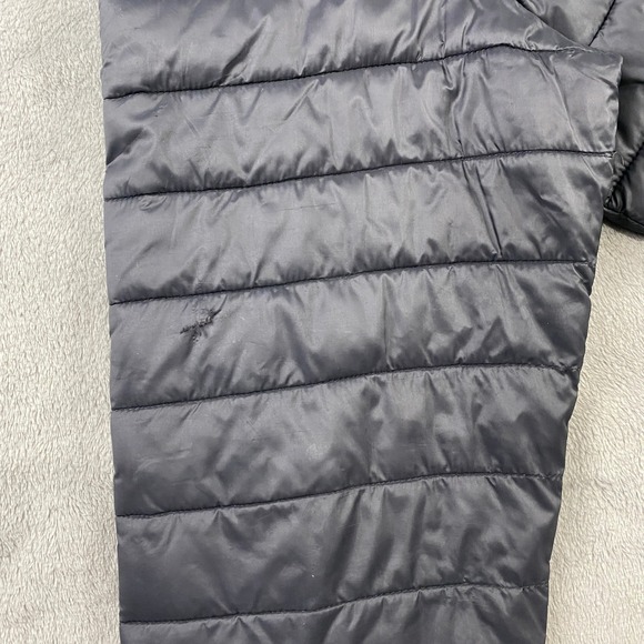 Mens Packable Insulated Puffer Large Jacket Black Full Zip Lightweight Very Warm - Picture 7 of 12